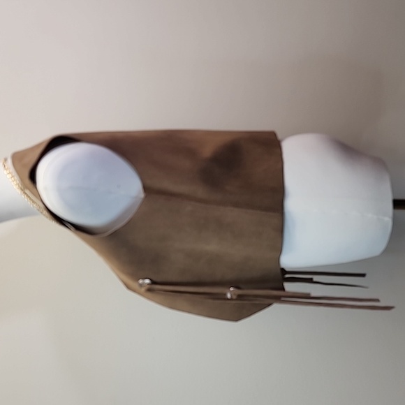 Classic of Boston Suede Western Vest with Fringe, Size Medium - Picture 2 of 6